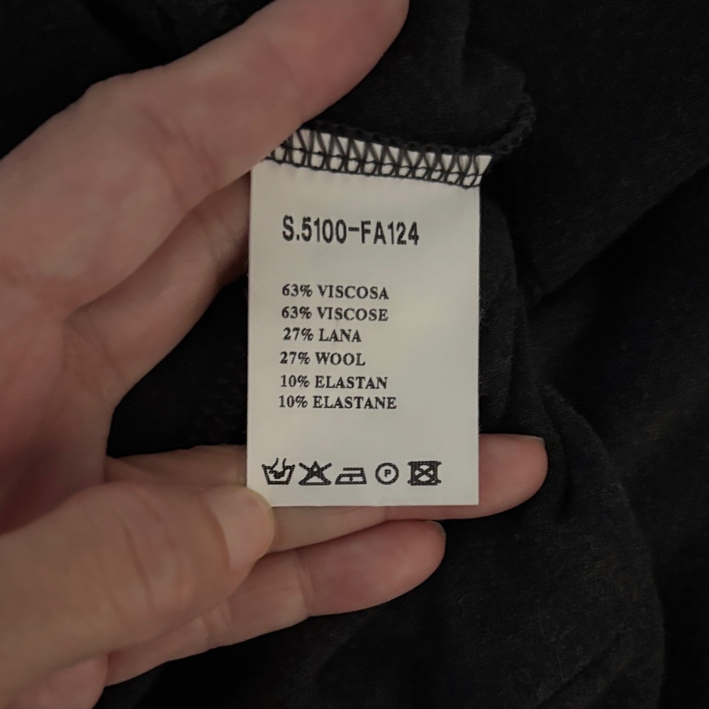 Isabel de Pedro Charcoal Wool Skirt Sz 8 - Picture 2 of 7